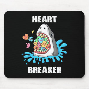 Valentinstag Shark Heart Breakfast Jungs Kinder Mousepad