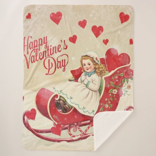 Valentinstag Sherpadecke (Vorderseite)