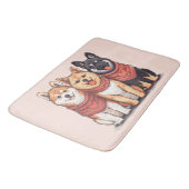 Valentinstag Shiba Inu Hunde Badematte (Schrägansicht)