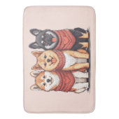 Valentinstag Shiba Inu Hunde Badematte (Vorderseite Vertikal)