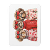 Valentinstag Shih Tzu Dogs Magnet (Vertikal)