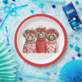 Valentinstag Shih Tzu Dogs Pappteller (Party)