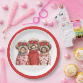 Valentinstag Shih Tzu Dogs Pappteller (Party)