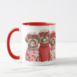 Valentinstag Shih Tzu Dogs Tasse