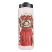 Valentinstag Shih Tzu Dogs Thermosbecher (Vorderseite)