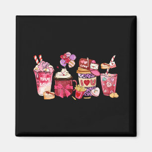 Valentinstag-Shirt für Frauen Valentinstag-Kaffee- Magnet