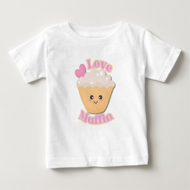 Valentinstag Shirts für Kleinkinder | Liebe Muffin (Vorderseite)