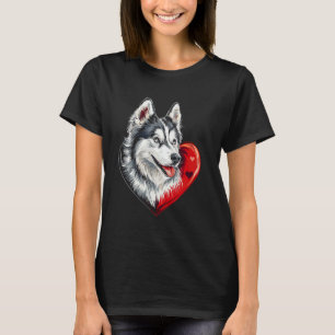 Valentinstag sibirischer Husky T-Shirt