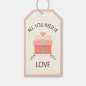 Valentinstag - Sie brauchen nur Liebe Geschenkanhänger (Vorderseite)