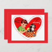 Valentinstag Sieger Urlaub Postkarte (Vorne/Hinten)