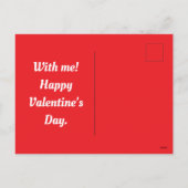 Valentinstag Sieger Urlaub Postkarte (Rückseite)