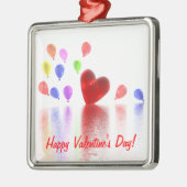 Valentinstag Silbernes Ornament (Links)