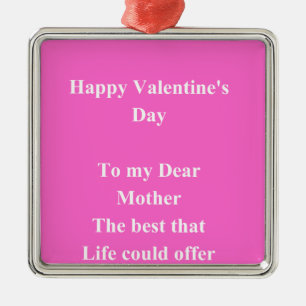 Valentinstag Silbernes Ornament