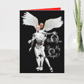 Valentinstag sind Sie mein Engel? Karte (Vorderseite)