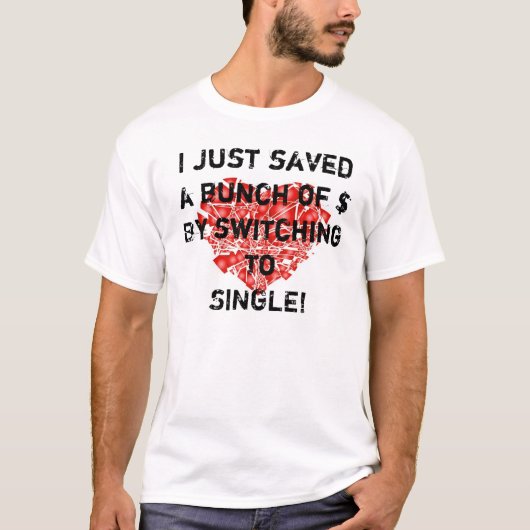 Valentinstag-Single-Shirt T-Shirt (Vorderseite)