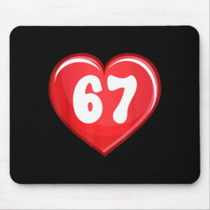 Valentinstag Six Seven Hearts 6 7 Meme Gen Alph Mousepad