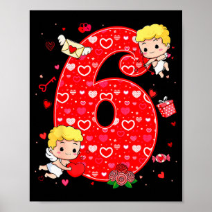 Valentinstag Six Seven Hearts 6 7 Meme Gen Alpha Poster