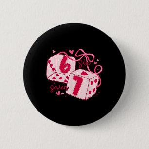 Valentinstag Six Seven Niedliche Würfel Herzen Kok Button