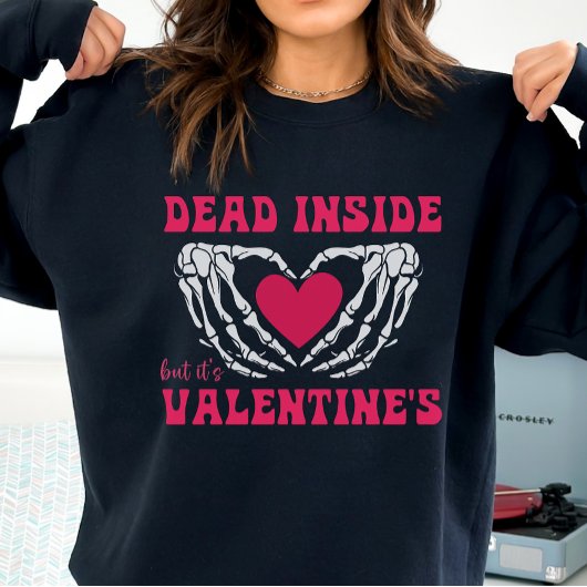 Valentinstag Skelett, Funny Gothic Valentine Sweatshirt