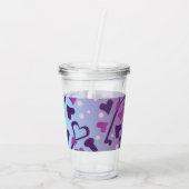 Valentinstag Skeletttasten und Herzklopfen Acryltrinkbecher (Rückseite)