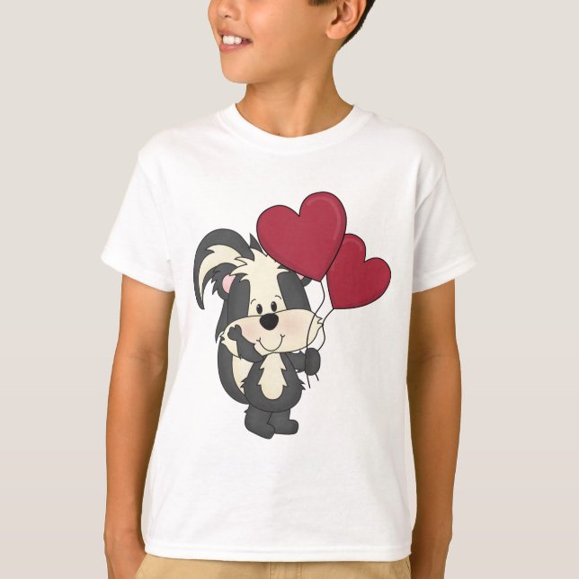 Valentinstag Skunk-T - Shirt (Vorderseite)
