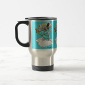 Valentinstag Smokey Gray Cupid Cat Reisebecher (Links)