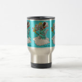 Valentinstag Smokey Gray Cupid Cat Reisebecher (Mittel)