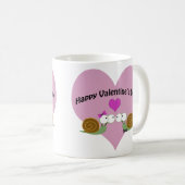 Valentinstag Snails Kaffeetasse (VorderseiteRechts)