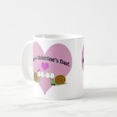 Valentinstag Snails Kaffeetasse (Vorderseite Links)