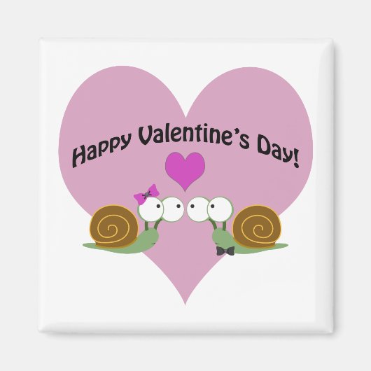 Valentinstag Snails Magnet (Vorne)
