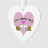Valentinstag Snails Ornament (Vorderseite)