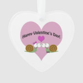 Valentinstag Snails Ornament (Vorderseite)
