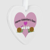 Valentinstag Snails Ornament (Vorderseite)
