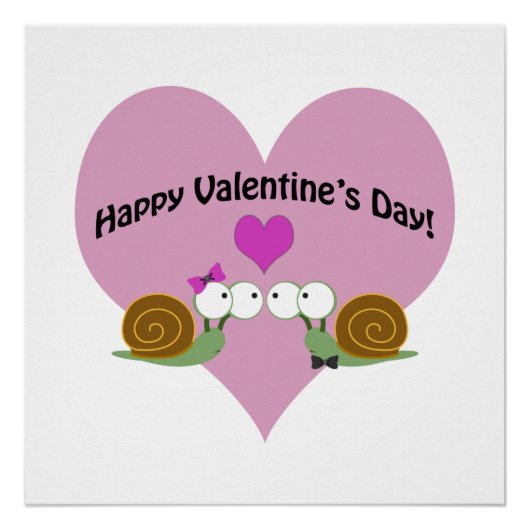 Valentinstag Snails Poster (Vorderseite)