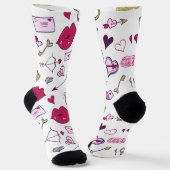 Valentinstag socken (Gewinkelt)