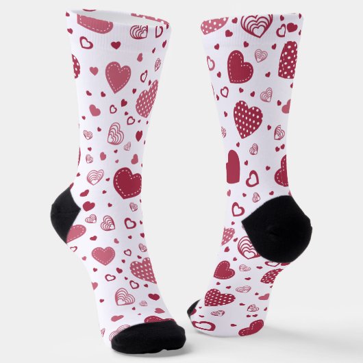 Valentinstag Socken (Gewinkelt)