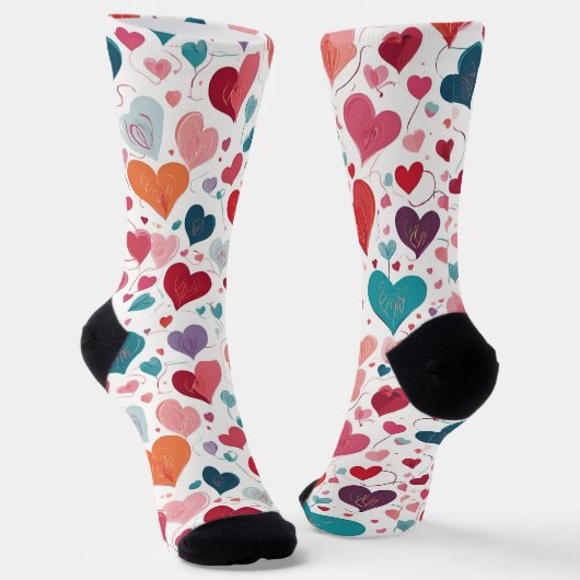 Valentinstag Socken (Gewinkelt)
