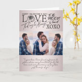 Valentinstag Soft Blush Foto-Collage Karte (Gelbe Blume)
