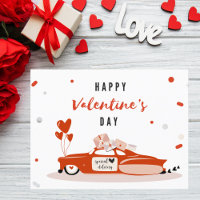 Valentinstag Sonderlieferung mit Rotem Auto