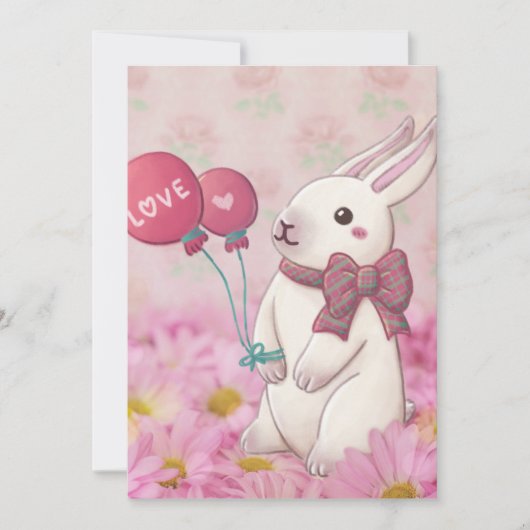 Valentinstag: Sonne & Blume Einladung (Vorderseite)