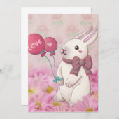 Valentinstag: Sonne & Blume Einladung (Vorne/Hinten)