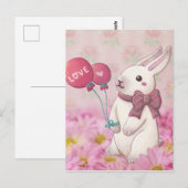 Valentinstag: Sonne & Blume Postkarte (Vorne/Hinten)