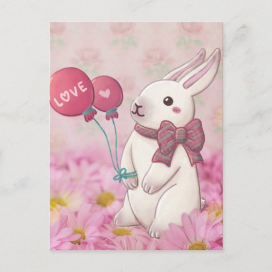 Valentinstag: Sonne & Blume Postkarte (Vorderseite)