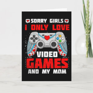 Valentinstag Sorry Mädchen Ich liebe nur Videospie Karte