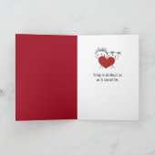 Valentinstag-Spa mit Rosenblättern Karte (Innenseite)