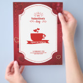 Valentinstag Special Menu Card Flyer (Hand)