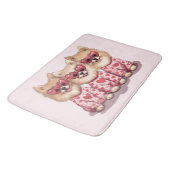 Valentinstag Spitz Hunde Badematte (Schrägansicht)