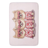 Valentinstag Spitz Hunde Badematte (Vorderseite Vertikal)