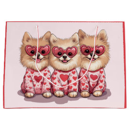 Valentinstag Spitz Hunde Große Geschenktüte