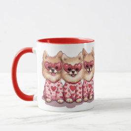 Valentinstag Spitz Hunde Tasse